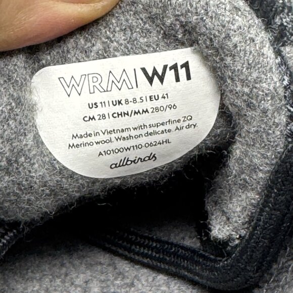 Allbirds Wool Runner Mizzle Merino Wool Womens Dark Gray Size 11 Running Shoes - Picture 8 of 9
